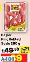 BEŞLER PİLİÇ TAVUK KOKTEYL SOSİS 280 G